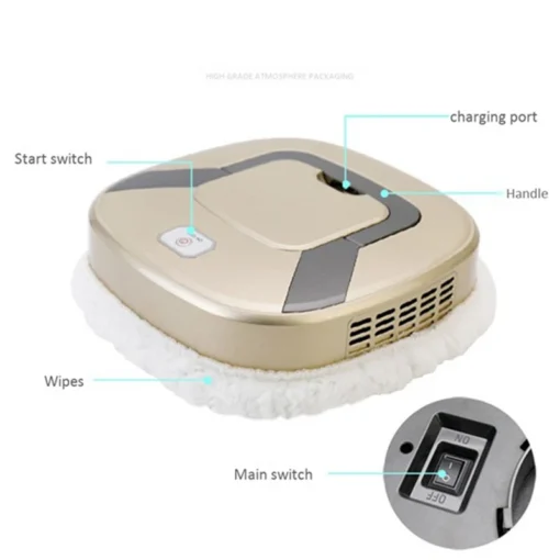 Smart Mopping Robot with Auto Rotating Mop for Versatile Home Cleaning - Image 4