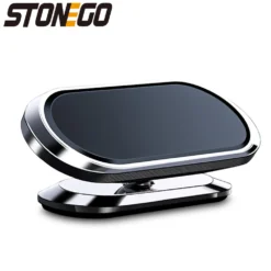Car Phone Holder with 360-Degree Rotation and Zinc Alloy Magnetic Support