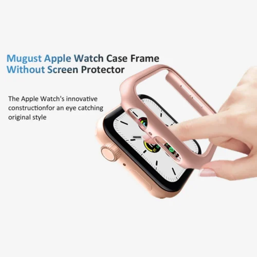 Alternative view of 3pcs Hard PC Case For Apple Watch 45mm 41mm 38mm 42mm 40mm 44mm Matte Bumper Protective Case Frame for iWatch SE 9 8 7 6 5 4 3 2