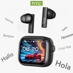 HTC NE40 TWS Bluetooth Earphones with AI Translator and Noise Reduction Mic for Sports Use