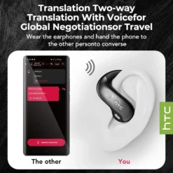 Alternative view of Bluetooth Earphones with AI Translator and High-definition Mic for Sports Use