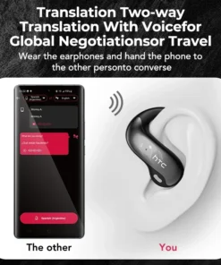 Alternative view of HTC NE30 Bluetooth V6.0 Earphones AI Translator Earbuds OWS Sports Headphones Sensitive High-definition Mic Wireless Headphones
