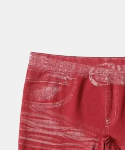 Imitation Denim Shorts for Women High Waisted Skinny Fake Jean Shorts Stretch Boyshort Panties Ladies Boxer Briefs