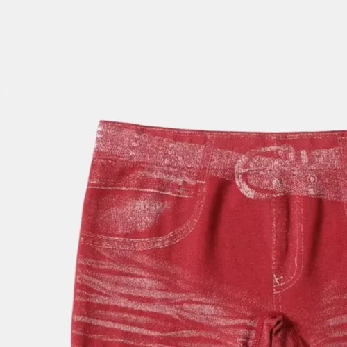 Imitation Denim Shorts for Women High Waisted Skinny Fake Jean Shorts Stretch Boyshort Panties Ladies Boxer Briefs