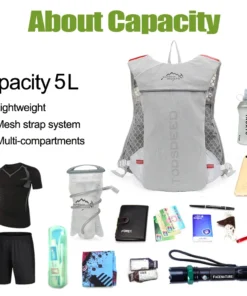 Alternative view of Outdoor Trail Running 5L Ultralight Backpack Hydration Jogging Vest Men Breathable Marathon Bicycle Bag Fitness Running Bag