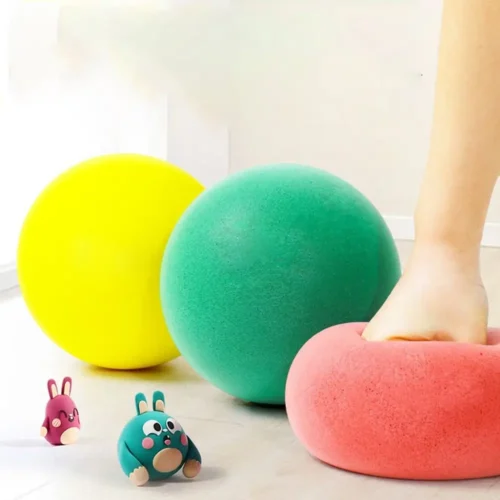 Alternative view of Silent Basketball Foam Basketball Indoor Training Ball Uncoated Low Noise Basketball Training for Kids Various Indoor Activities