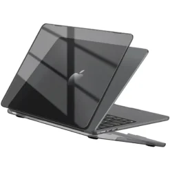 Crystal Black Clear Laptop Case for MacBook Air and Pro - Durable Protection for Students and Professionals