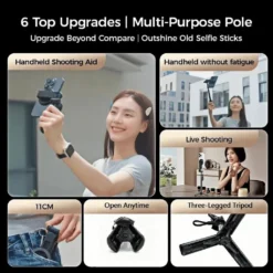 Alternative view of 4-in-1 Multifunctional Mini Selfie Stick with Magnetic Holder and 360° Rotation for Smartphones