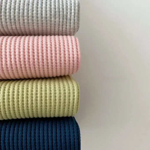 Waffle Cotton Tracksuit Set - Soft Pullover Top and Pants for Kids - Image 6