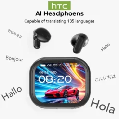 Bluetooth Earphones with AI Translator and Touch Screen for Sports and Travel