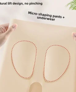 Alternative view of Fit High Waist Ice Silk Panties Seamless Anti Friction Safety Pants Tummy-Control Hip-Lifting Boxer Panties Women