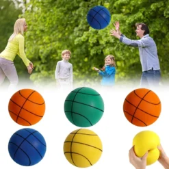 Foam Indoor Basketball with Silent Bounce, 18cm for Kids