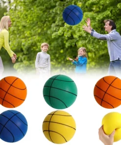 Bouncing Mute Ball Indoor Silent Basketball 18cm Foam Basketball Silent Soft Ball Bounce Basket Ball Toy Kids Sports Games Gift