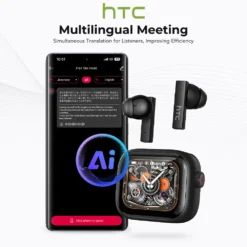 Bluetooth V6 TWS Earphones with AI Translator and Noise Reduction Mic for Sports Use