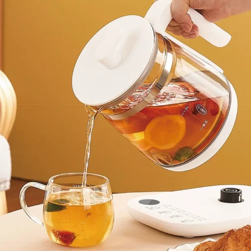 Alternative view of 1.8L Health Pot Household Thickened Glass Multi-function Tea Maker Flower Tea Black Tea Appointment Insulation Mini Kettle 220V