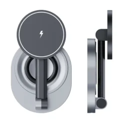Alternative view of Magnetic Wireless Charger Stand with Fast Charging for iPhones and Apple Devices