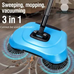 3 in 1 Manual Sweeping and Mopping Set with Long Handle for Household Cleaning