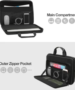 Alternative view of Hard Shell Laptop Sleeve 13 14 15 16 17 inch for Macbook Air Pro M1 M2 M3 Asus HP Dell Notebook Briefcase Handbag for Men Women