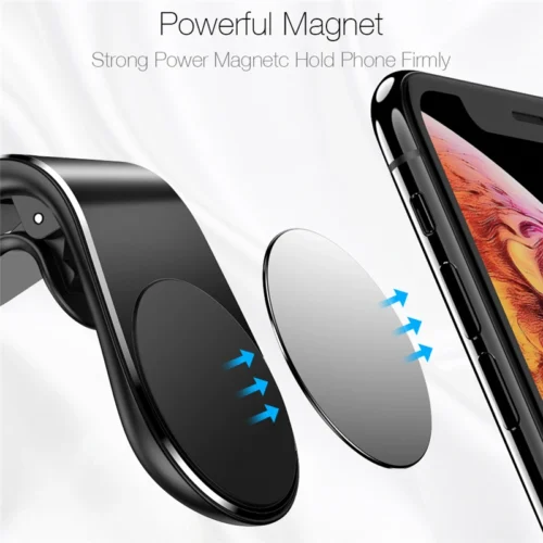 Alternative view of Magnetic Car Phone Holder Air Vent Clip Mount 360 Rotation Mobile Bracket GPS Cell Phone Stand in Car For IPhone Samsung Huawei