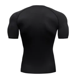 Alternative view of Men's Short Sleeve Compression Shirt with Quick Dry Fabric for Gym and Fitness Activities