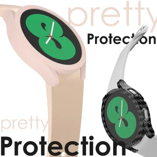 Alternative view of Watch Cover for Samsung Galaxy Watch 4 40mm 44mm 42mm 46mm 45mm,PC Matte Case All-Around Protective Bumper Shell for Watch5/5Pro