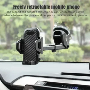 Car Phone Holder with 360° Rotation and Secure Mounting for Smartphones
