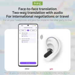 Alternative view of Bluetooth Earphones with AI Translator and Touch Screen for Sports and Travel