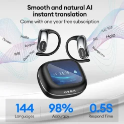 Alternative view of AI Translation Earphones with Advanced Noise Cancellation for Travelers and Professionals