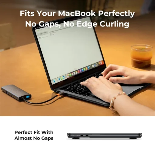 Crystal Black Clear Laptop Case for MacBook Air and Pro - Durable Protection for Students and Professionals - Image 6