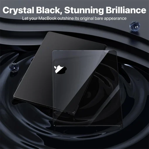 Crystal Black Clear Laptop Case for MacBook Air and Pro - Durable Protection for Students and Professionals - Image 5