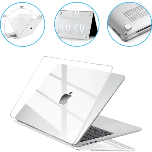 Compatible with MacBook Air 13 Inch Case 2025-2022 M4 M3 M2 Case, For Macbook Pro 14 M4 2024 Cover, Plastic Hard Shell, Crystal