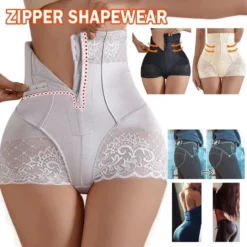 Alternative view of High Waist Body Shaper Panties with Zipper Closure for Women