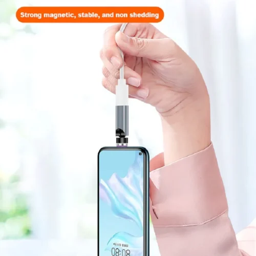 Alternative view of 540° Degree Rotating Magnetic Wire Fast Charging PD 5A Adapter For Mobile Phone Accessories Type-C Data Transfer Cable Connector