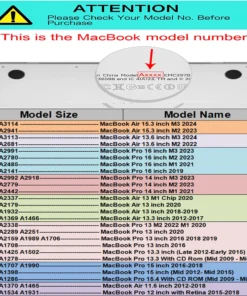 Alternative view of Laptop Case for MacBook Air 13.6 Case M2 A2681 M3 A3113 For Air 15 A2941 A3114 For M1 Air 13 A2337 A2179 A1932 A1466 Hard Shell