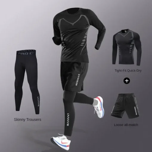 Men's Tracksuit with Quick-Dry Technology for Running and Fitness - Image 3