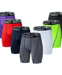 Men Bodybuilding Shorts Fitness Workout Inseam Gym Knickers Male Muscle Alive Elastic Compression Tights Skinny Leggins Hombre