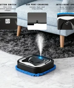 Alternative view of Newest Electric Sweeping Robot USB Charging Steam Cleaner Wet & Dry Automatic Floor Mopping Machine Household Cleaning Supplies