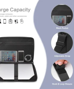 Alternative view of Hard Shell Laptop Case Sleeve Shoulder Bag for Macbook Air Pro 15 16 inch Dell Asus Shockproof Computer Handbag Briefcase Cover