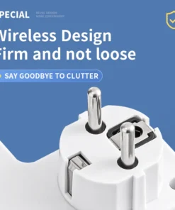 Alternative view of EU AC Plug Power Strip Wall Mounted Independent Switch Multitap Socket Network Filter With USB Charging Network Filter Adapter