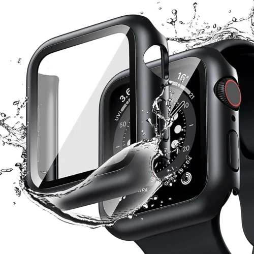Alternative view of Tempered Glass+cover For Apple Watch Accessories 45mm 41mm 44mm 40mm 42mm Screen Protector Apple watch Case serie 9 4 5 6 SE 7 8