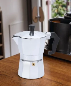 Alternative view of Italian Classic Design 2-Cup Silver Metal Mocha Coffee Pot Set Cross-Border European Appliances Wholesale Coffee Makers Tea