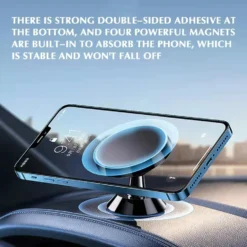 Alternative view of Magnetic Phone Holder with GPS Support for Cars and Smartphones for Safe Navigation