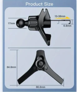 Alternative view of Upgrade Car Phone Holder Clips 17mm Ball Head Car Air Vent Clip Mount Car Air Outlet Hook Clamp for Magnet Mobile Phone Support