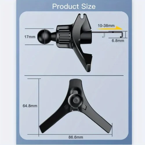 Alternative view of Upgrade Car Phone Holder Clips 17mm Ball Head Car Air Vent Clip Mount Car Air Outlet Hook Clamp for Magnet Mobile Phone Support