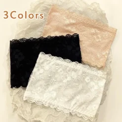 Alternative view of Strapless Lace Crop Top Bra with Seamless Construction for Women