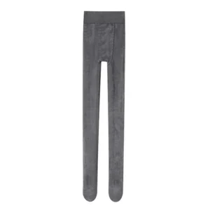 Fleece Lined Thermal Tights with Stretchy Fabric for Women - Grey, One Size