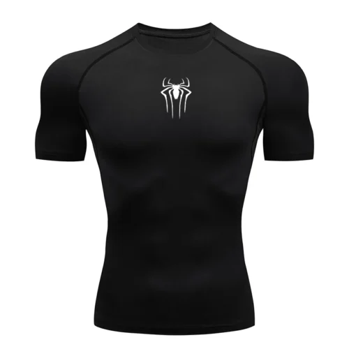 Alternative view of 2024 Compression T Shirt Men Short Sleeve Sport Tees Fitness Running Sportsear Men Gym Elastic Quick Dry Jogging T-shirt Tops