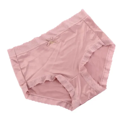Elastic Traceless Soild Color Satin Underpants Fashion Women Underwear Lace Lingerie Ice Silk Panties Lady Briefs
