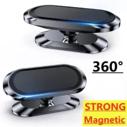 360-Degree Rotating Car Phone Holder with Magnetic Mount for Smartphones