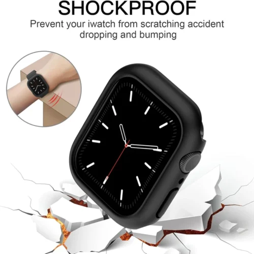 Alternative view of Case for Apple Watch 45mm 41mm 40mm 44mm 42mm 46mm Protective Cover Matte Hard PC Bumper Frame No Glass iWatch 10 SE 9 8 7 6 5 4